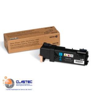 Toner Cyan Estándar Xerox (106R01598) para las impresoras modelos: Phaser 6500; Workcentre WC 6505