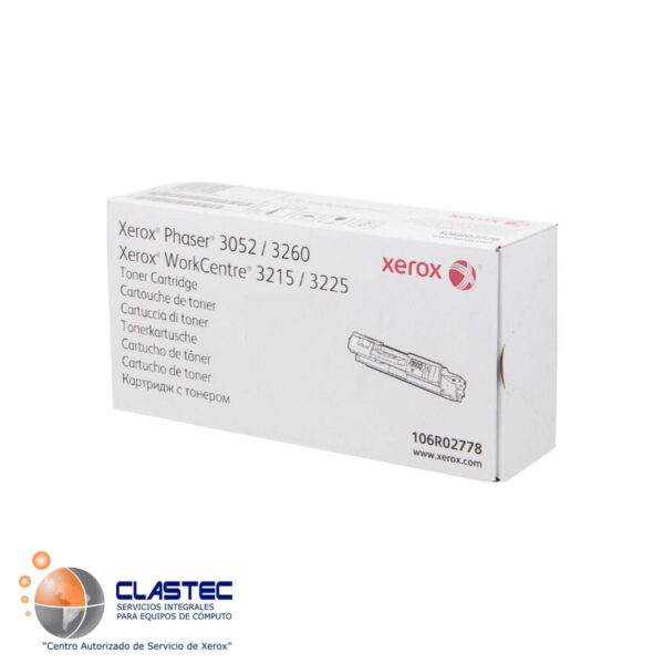 Toner Negro Estándar Xerox (106R02778) para las impresoras modelos: Workcentre WC 3225; Phaser 3260