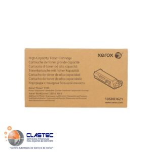 Toner Negro Alta Capacidad Xerox (106R03621) para las impresoras modelos: Phaser 3330; Phaser 3345