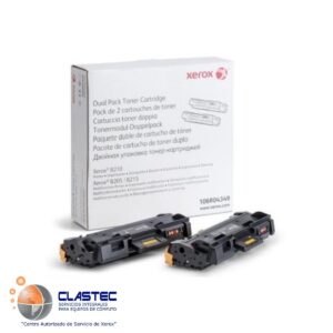 Toner Negro Dual Pack Xerox (106R04349) para las impresoras modelos: B210; B215